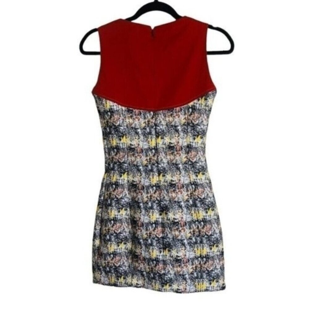 Carolina Herrera Sleeveless Tweed Sheath Dress Black/White/Grey Size 2 Elegant - Picture 5 of 16